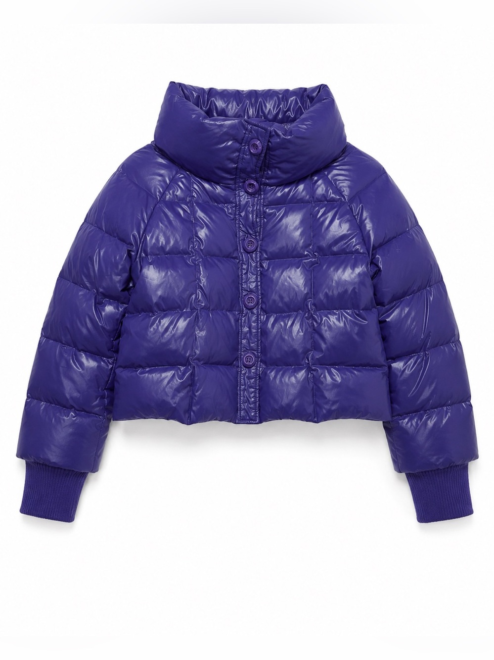 Weekend Workshop Cropped Down Puffer Jacket – Purple – Women’s S